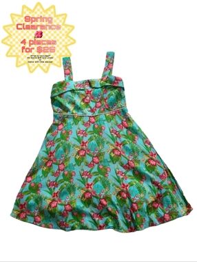 Matilda Jane Green Floral Kids Dress